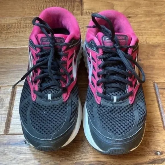Brooks Addiction 13 Road Running Shoes Supportive Comfort Black Pink Size 8.5 - Picture 7 of 12